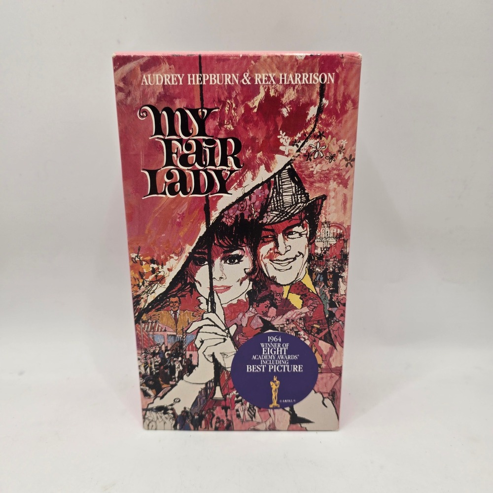CBS Fox My‎ Fair Lady VHS Audrey Hepburn Rex Harrison Musical 2-Tape Set Vintage